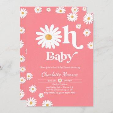 Daisy Baby Shower Bohemian Floral Chic Baby Shower Invitation