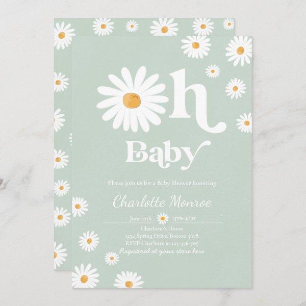 Daisy Baby Shower Bohemian Floral Chic
