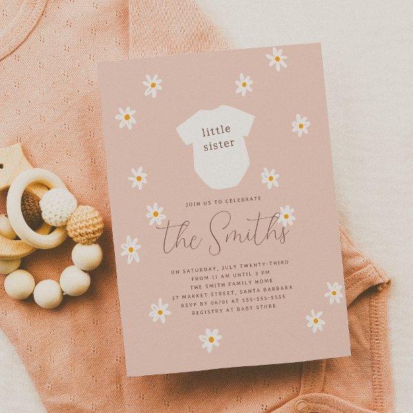 Daisy Flowers Boho Pink Little Sister