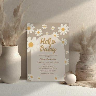 Daisy Hello Baby Retro Baby Shower