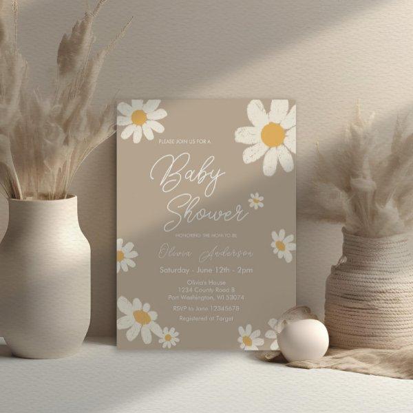 Daisy Retro Boho Baby Shower