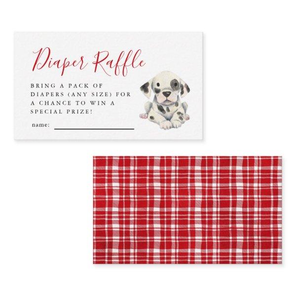 Dalmatian Dog Diaper Raffle Ticket Enclosure Card