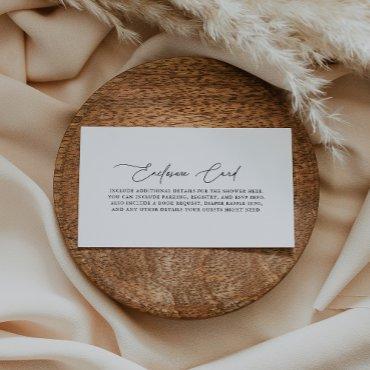 DARCY Unique Classic Boho Black White Baby Shower Enclosure Card
