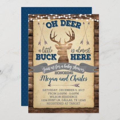 Deer Baby Shower Invitation Invite
