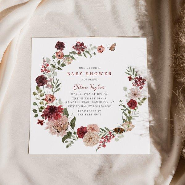 Delicate Fall Floral Wreath