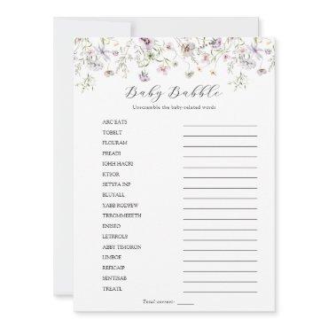 Delicate Purple Wildflower Baby Babble Scramble