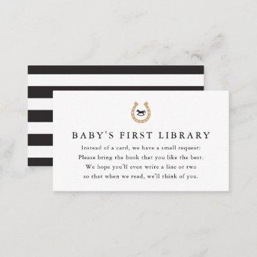 Derby Baby Shower Book Request Baby's 1st Library Enclosure Card