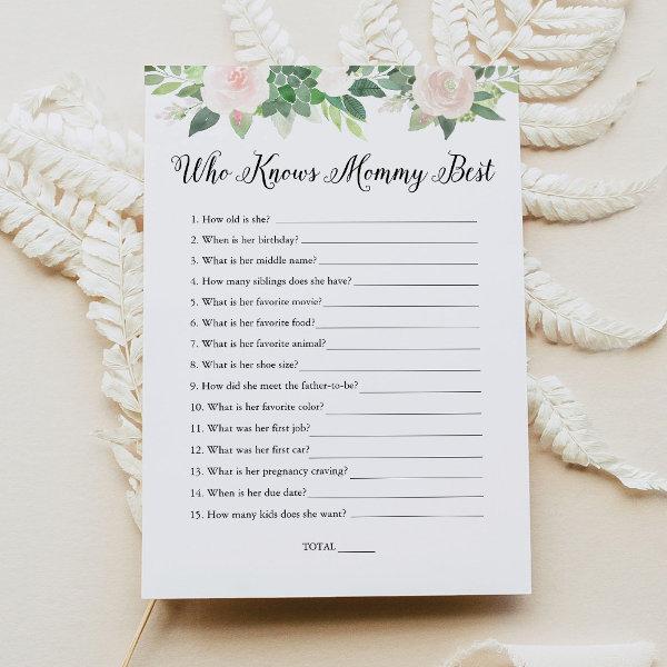 DEVON Who Knows Mommy Best Baby Shower Game
