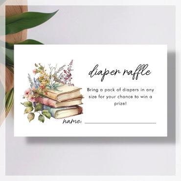 Diaper Raffle | Book Themed Baby Shower  Enclosure Card