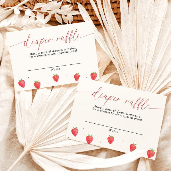 Diaper Raffle Card, Strawberry Baby Shower