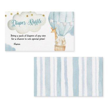 Diaper Raffle Hot Air Balloon Animals Enclosure Card