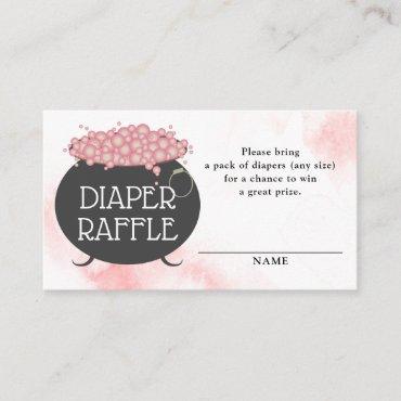 Diaper Raffle Pink Brew Halloween Baby Shower  Enclosure Card
