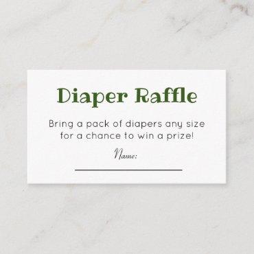 Diaper raffle safari baby shower theme  enclosure card