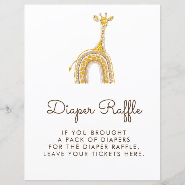 Diaper Raffle Sign | Giraffe