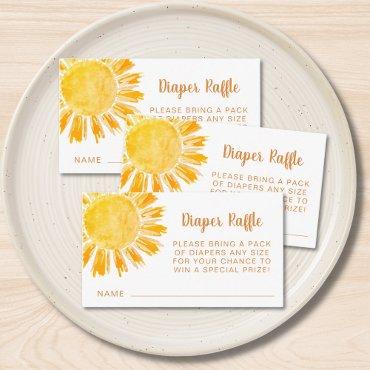 Diaper Raffle Sunshine Baby Shower Enclosure Card