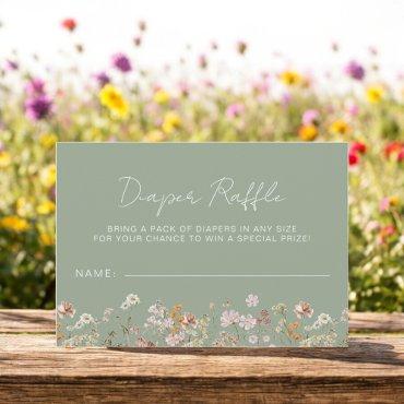 Diaper Raffle Wildflower Sage Green