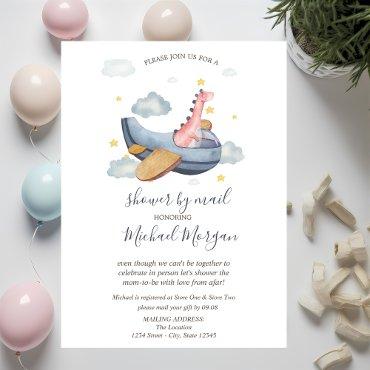 Dino Airplane,Clouds,Dots Baby Shower By Mail