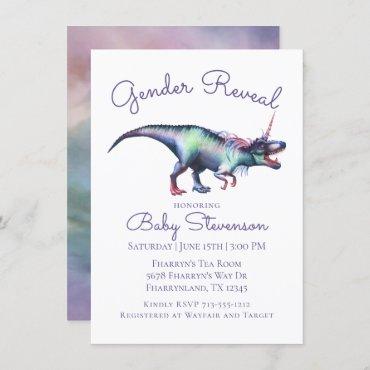Dinocorn Gender Reveal | Colorful Unicorn Dinosaur
