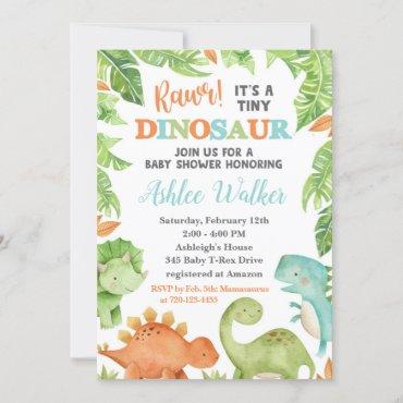 Dinosaur Baby Shower Invitation Dino Baby Invite