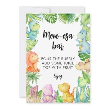 Dinosaur Baby Shower Mom-osa Bar Sign