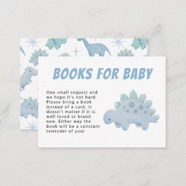 Dinosaur Boy Baby Shower Book Request  Enclosure Card