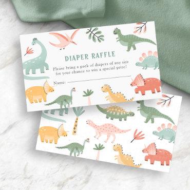 Dinosaur Diaper Raffle Enclosure Card