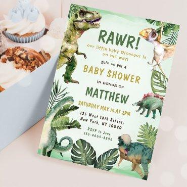 Dinosaur Rawr Boy Baby Shower Party