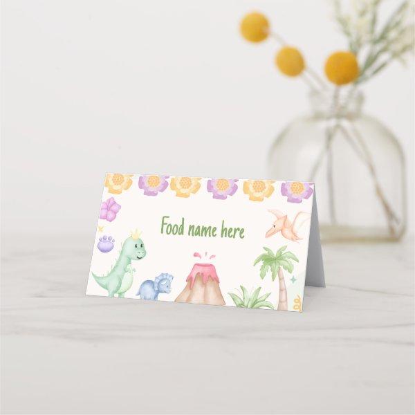 Dinosaur Tent Place Card Birthday Baby Shower