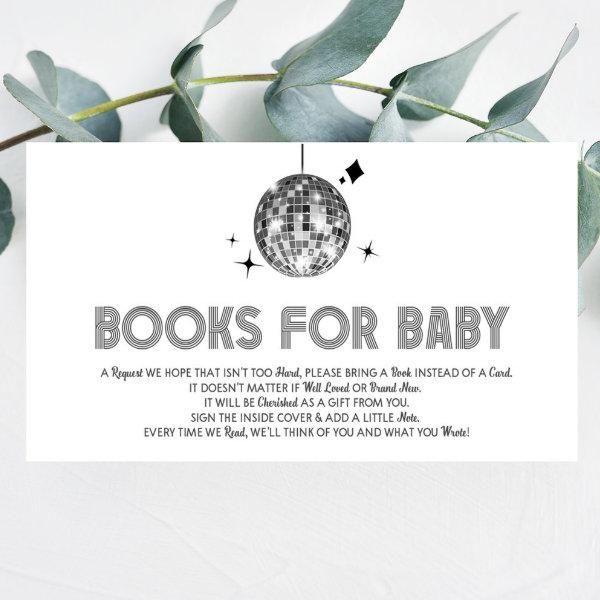 Disco Ball 'Disco Baby' Baby Shower Books For Baby Enclosure Card
