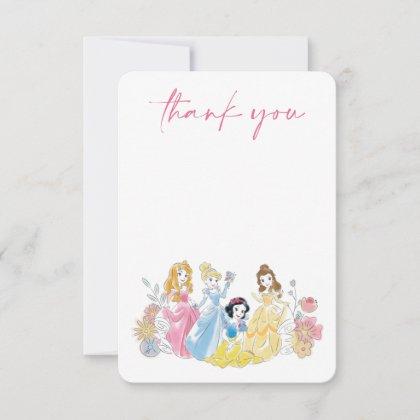 Disney Princess Floral | Baby Shower Thank You Invitation