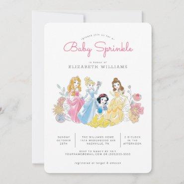 Disney Princess Floral | Girl Baby Sprinkle Invitation