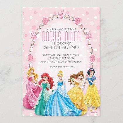Disney Princess It's a Girl Baby Shower Invitation