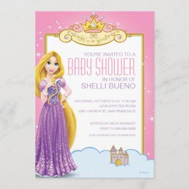 Disney Princess Rapunzel It's a Girl Baby Shower Invitation