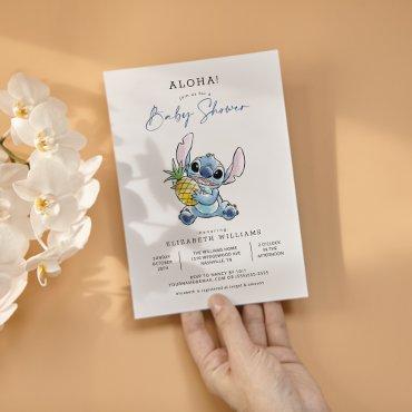 Disney's Stitch Watercolor Aloha