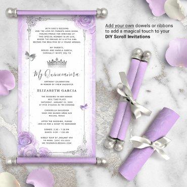 DIY Light Purple Silver Quince Scroll