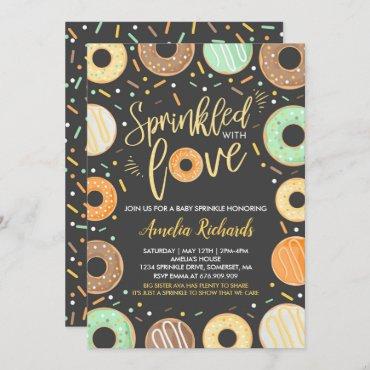 Donut Baby Sprinkle Invitation Sprinkled With Love