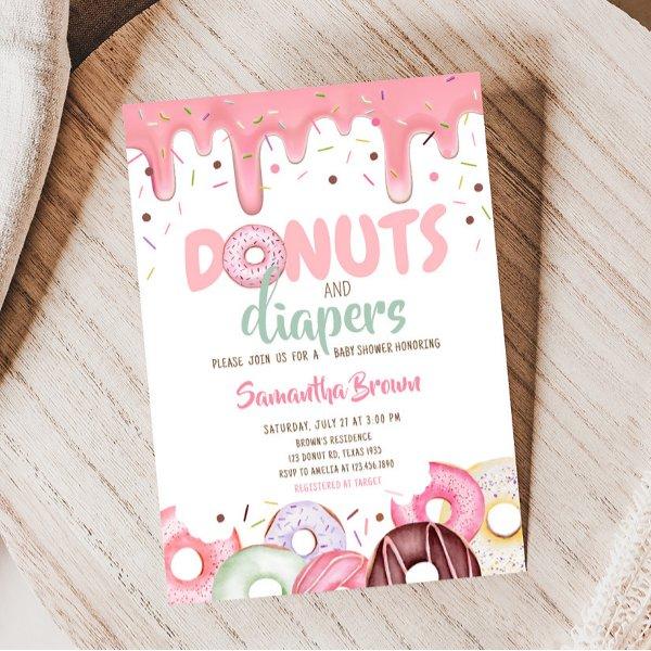 Donuts and Diapers Sprinkle Baby Shower