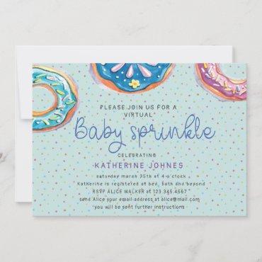 Donuts and Sprinkles virtual baby shower invite