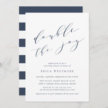 Double the Joy | Twins Baby Shower Invitation