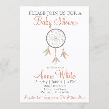 Dream Catcher Baby Shower Invitation