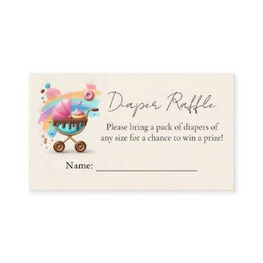 Dreams Pink Blue Donuts And Diapers Baby Shower Enclosure Card