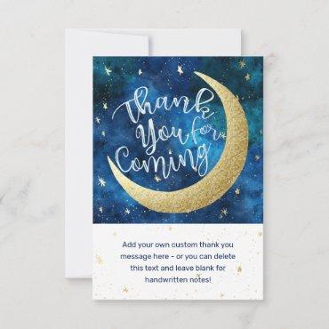 Dreams Really Do Come True Moon Stars Baby Shower Thank You Card