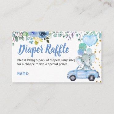 Drive Through Boy Baby Shower Diaper Raffle Ticket Enclosure Card