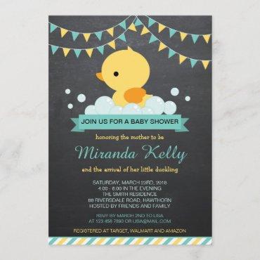 Duck Baby Shower Invitation / Rubber Duck Invite