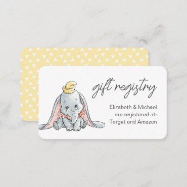 Dumbo |  Baby Shower Gift Registry Enclosure Card