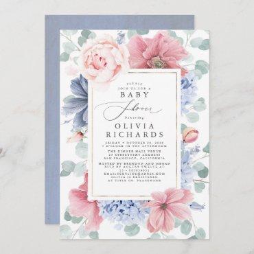 Dusty Blue and Dusty Pink Floral