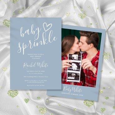 Dusty Blue Baby Boy Baby Sprinkle Shower Photo