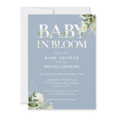 Dusty Blue Baby In Bloom Floral Photo