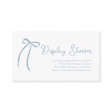 Dusty Blue Bow Display Shower Enclosure Card