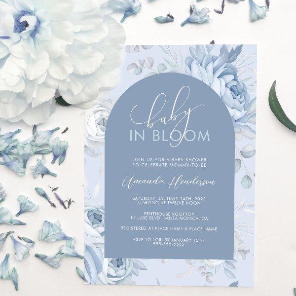 Dusty Blue Floral Baby in Bloom